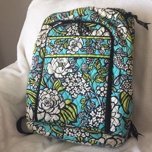 Vera Bradley Island Blooms Laptop Campus Backpack